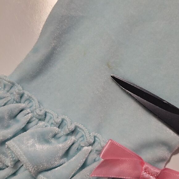 FROZEN ELSA ICE BLUE VELOUR RUFFLE MATILDA JANE PINK BOW BOHO STRETCH PANTS 10 - Picture 7 of 7